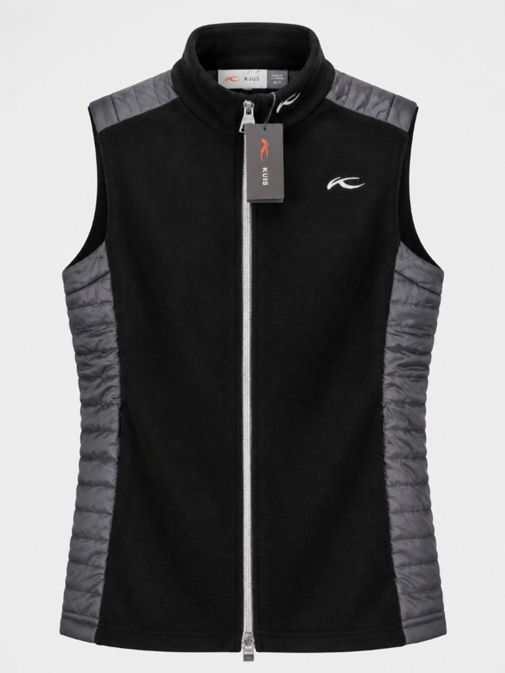 NWT KJUS Women's Maxima Vest Black Hybrid Fleece Puffer Golf Gilet K00138  $298